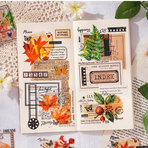 Natural Pastoral Retro Journaling Scrapbooking Stickers ( 20pcs )