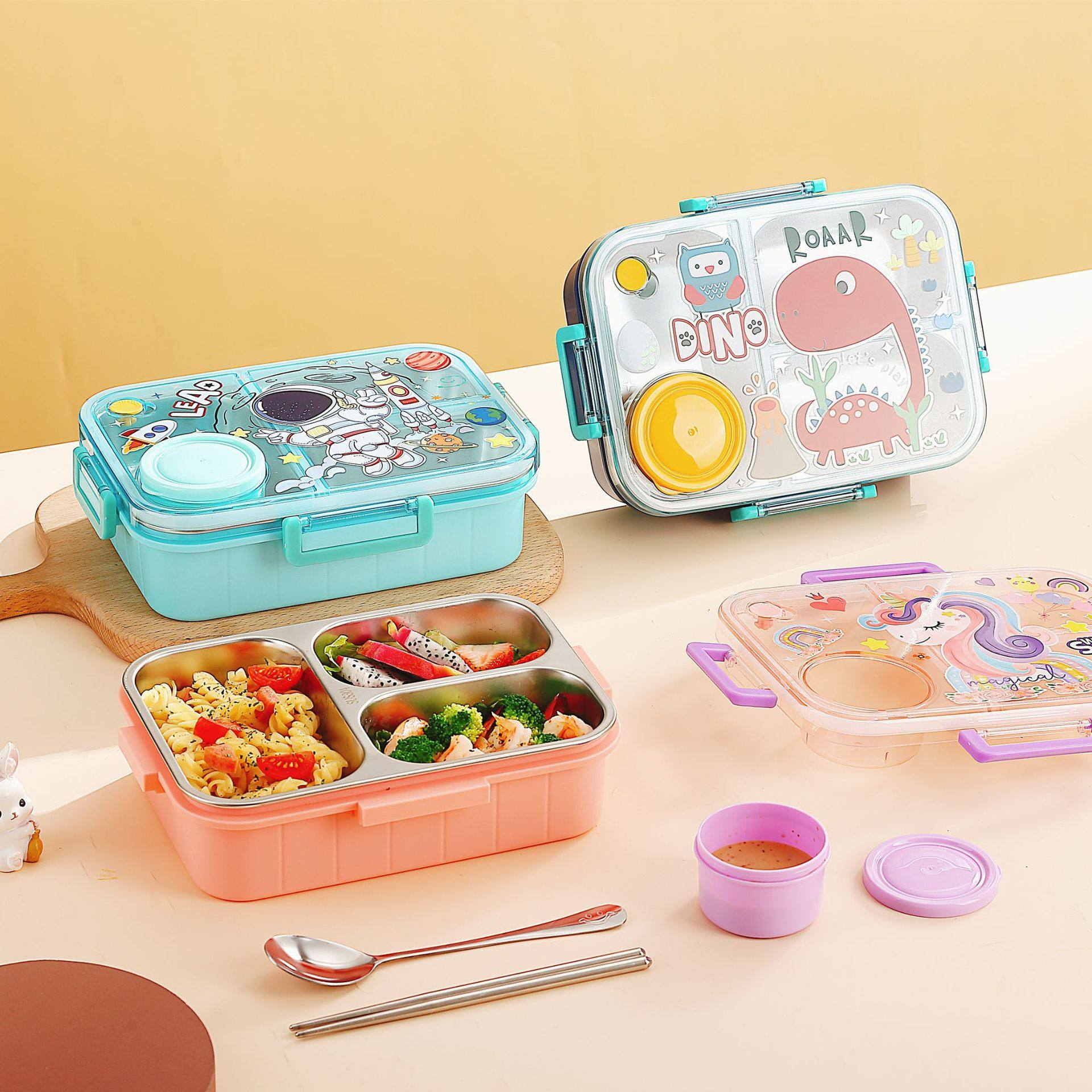 Meal Magic Three Compartment Bento Lunch Box ( 1pc )