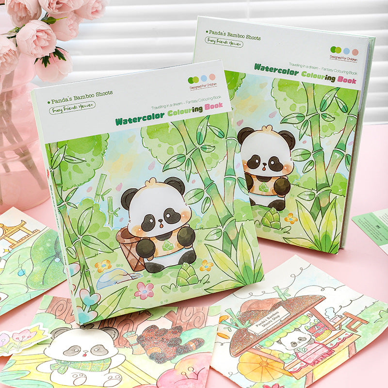 Watercolor Colouring Book ( 1pc )