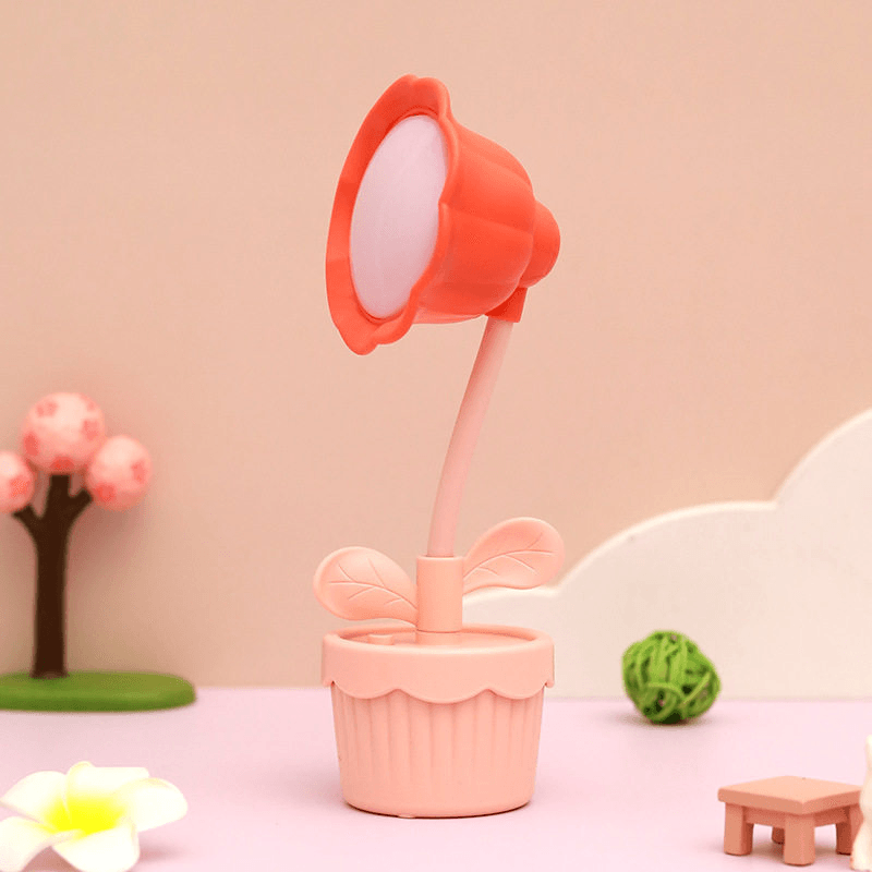 Flower Pot Desk Table Lamp Rechargeable ( 1pc )