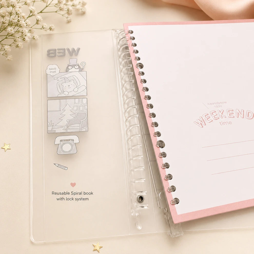 Weekend Time Binder Loose Leaf Spiral Notebook Diary ( 1pc )