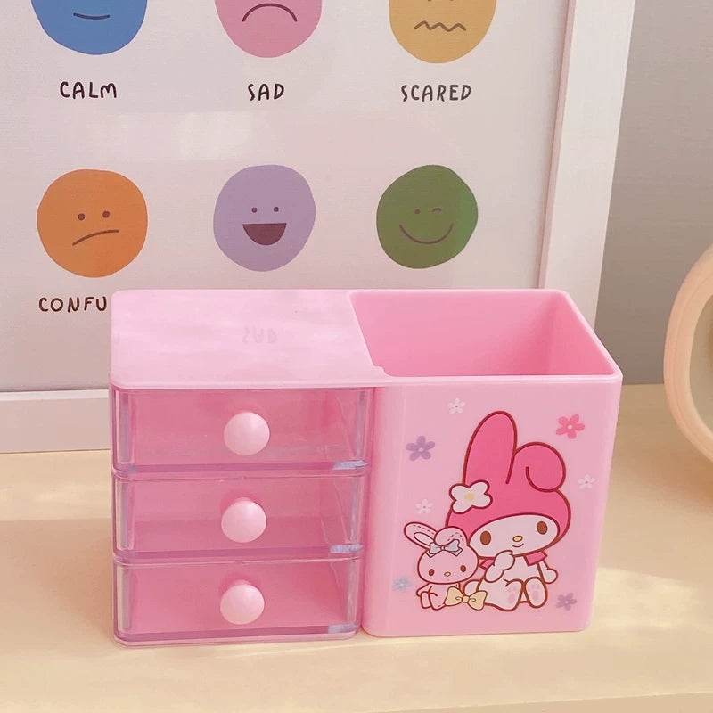 Sanrio Desk Organizer Pen Holder with Mini Drawers ( 1pc )