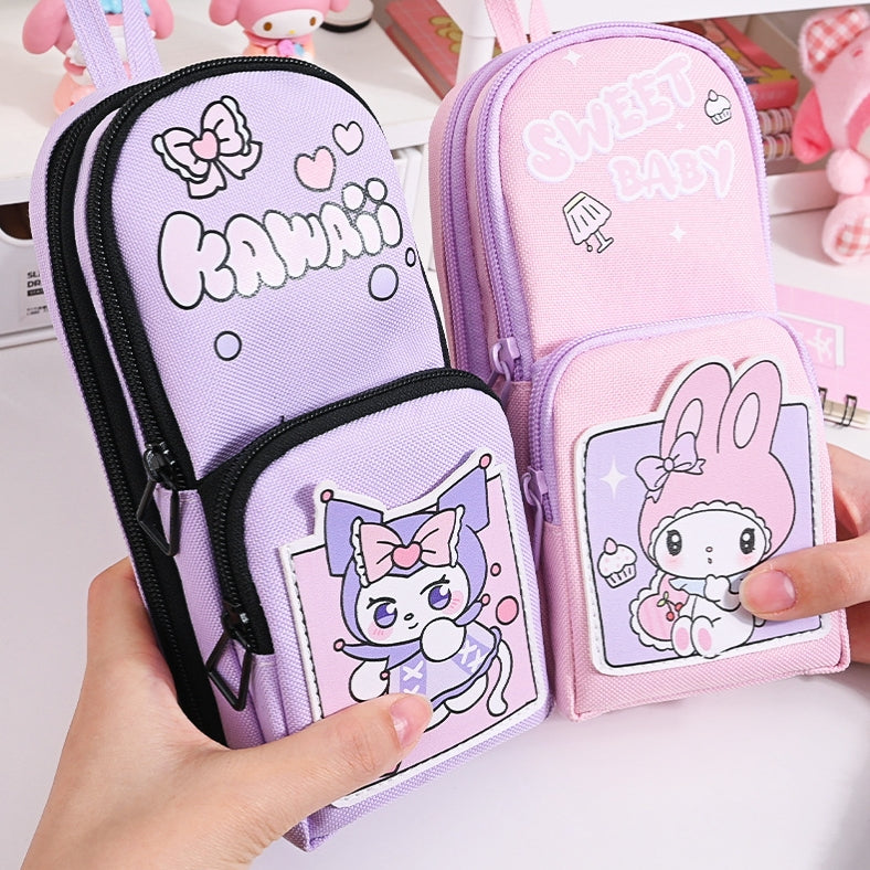 Sanrio Double Layer Multipurpose Pencil Stationery Pouch ( 1pc )