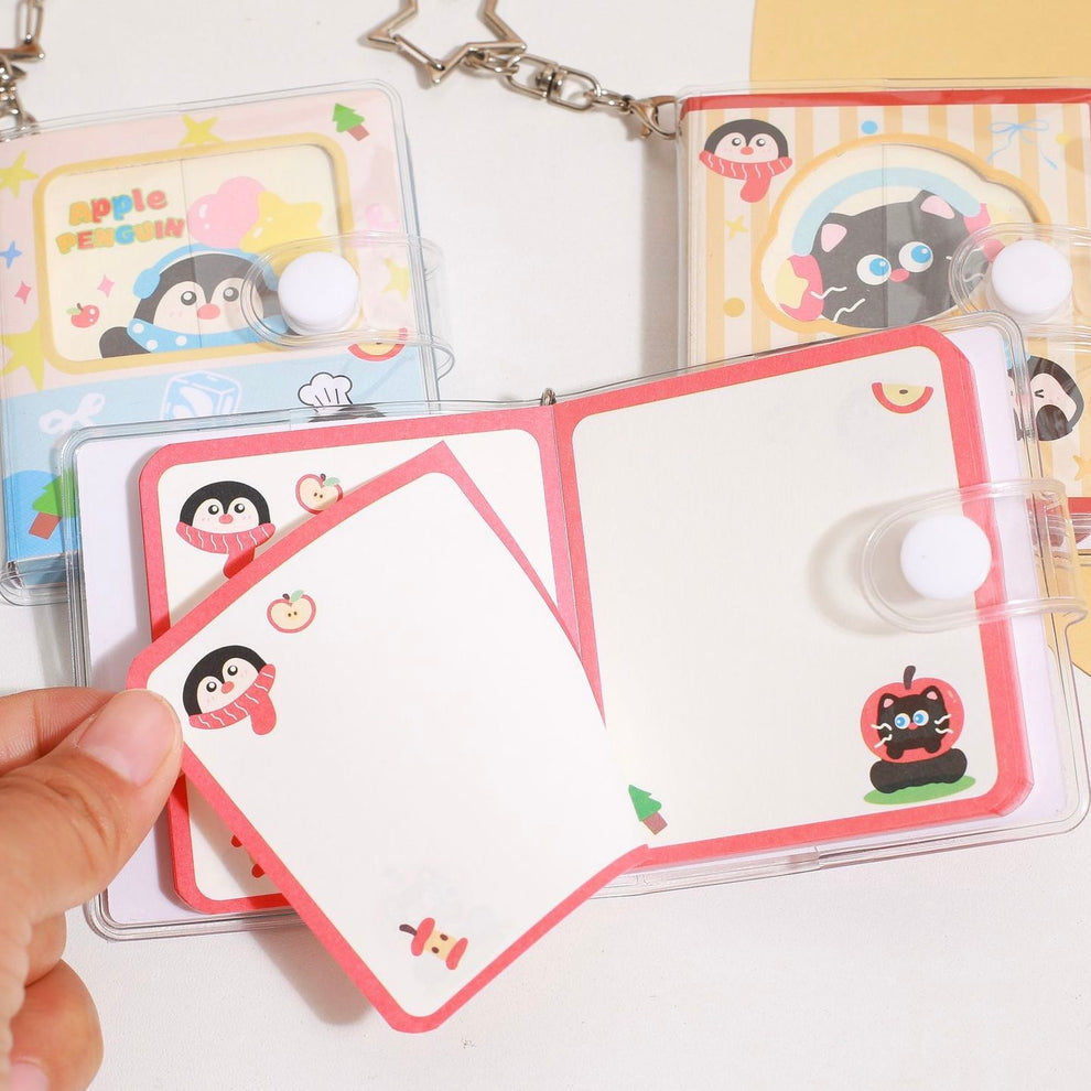 Kawaii Animal Pocket Keychain Diary ( 1pc )