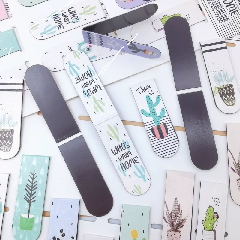 Cactus Magnetic Bookmarks ( 4 pc )