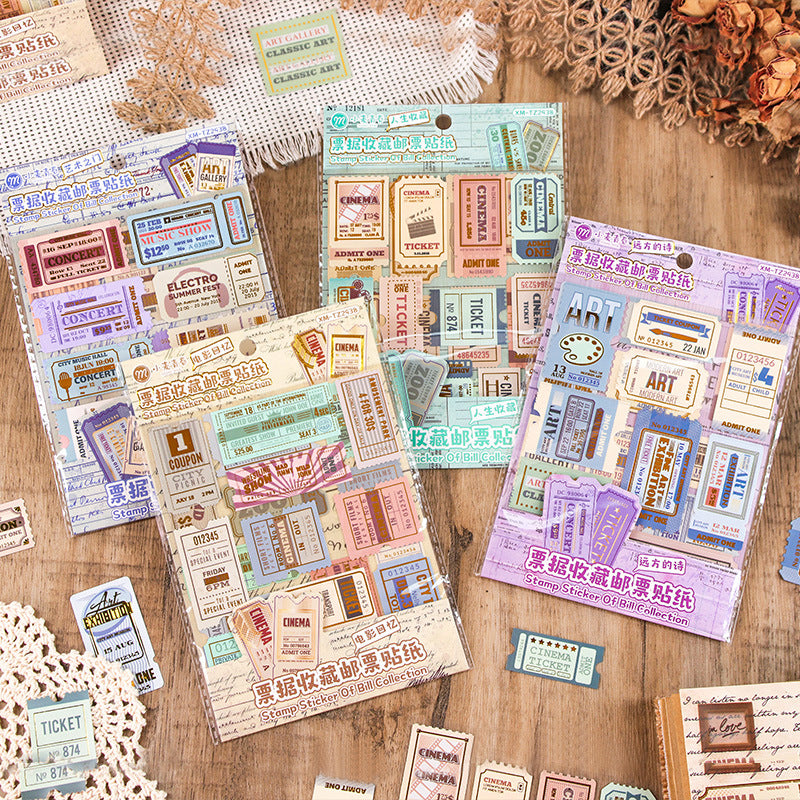 Stamp Journaling Scrapbooking Stickers ( 4 sheets )