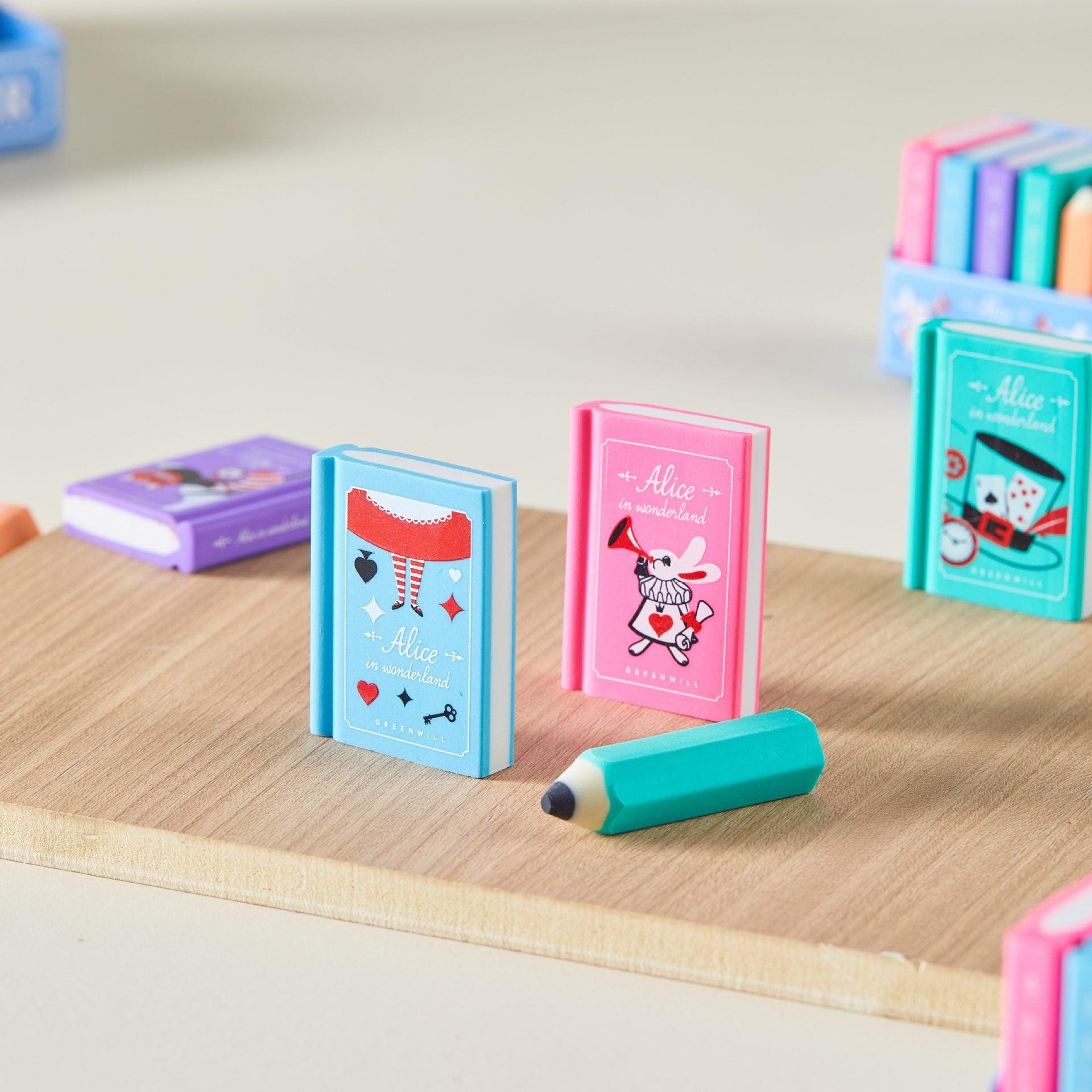 Books & Pencils Shape Eraser Set ( 7pcs )