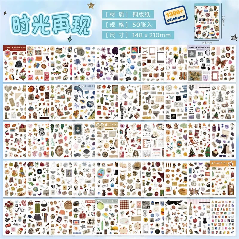 Daylight Gathering Collection Journaling Scrapbooking Sticker Book ( 50sheets )