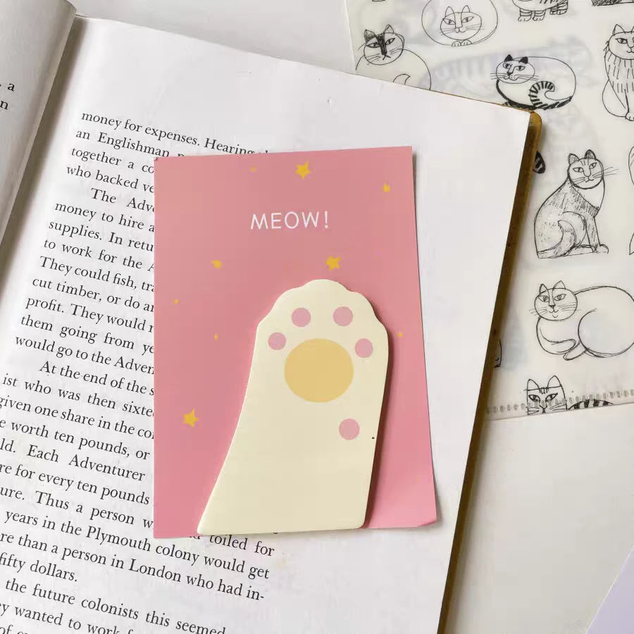 Meow Paw Series Self Adhesive Sticky Notes ( 1pc )