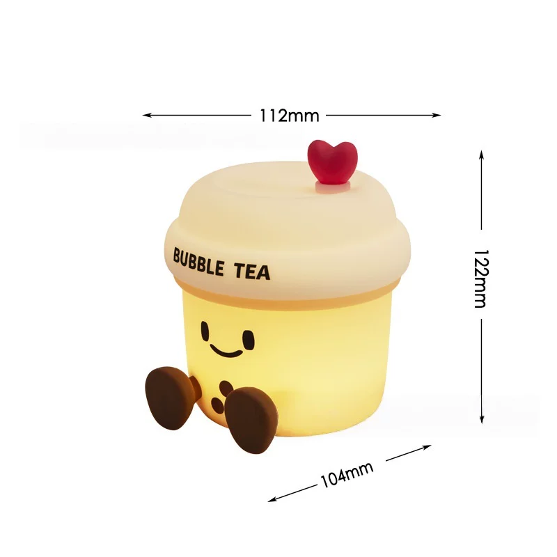 Bubble Boba Tea Silicon Lamp Rechargeable ( 1pc )