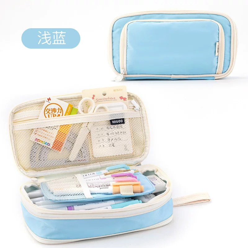 Aesthetic Canvas Expandable Multipurpose Pouch ( 1pc )