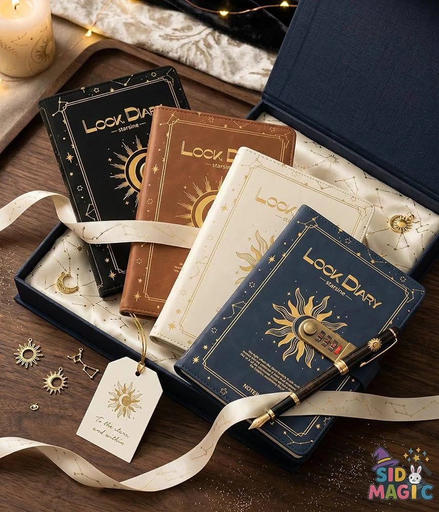 Starshine Hardcover Combination Lock Notebook Diary ( 1pc )