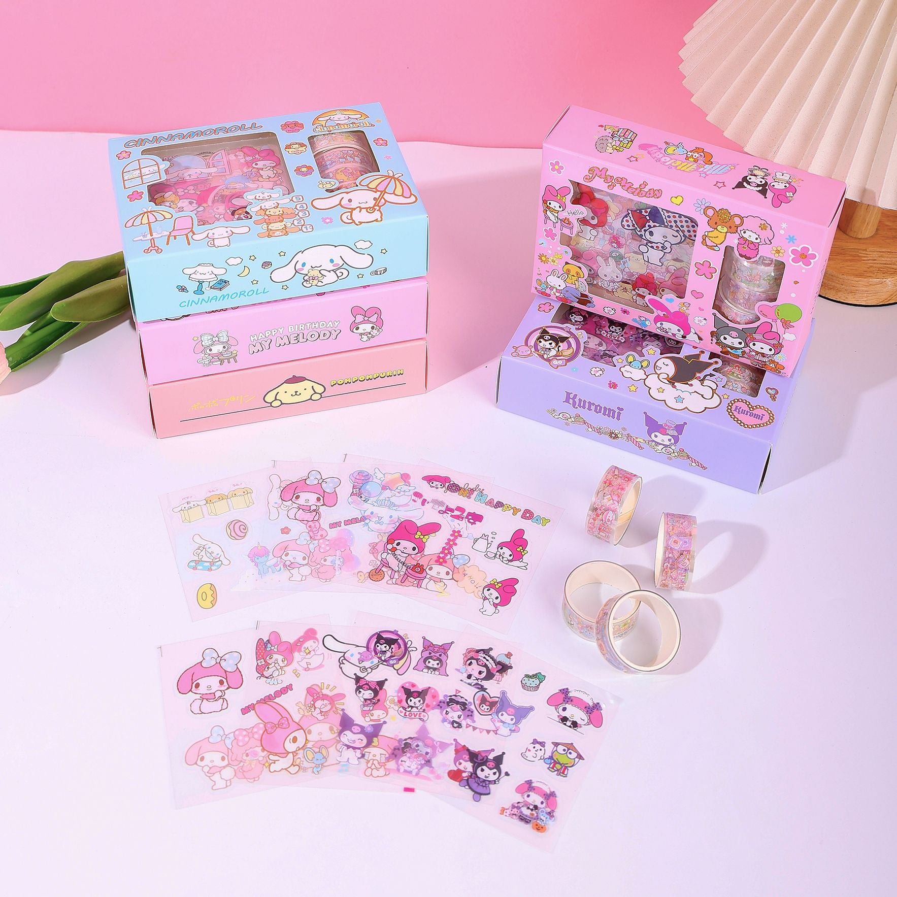Sanrio Character Sticker Washi Tape Set ( 1 set )