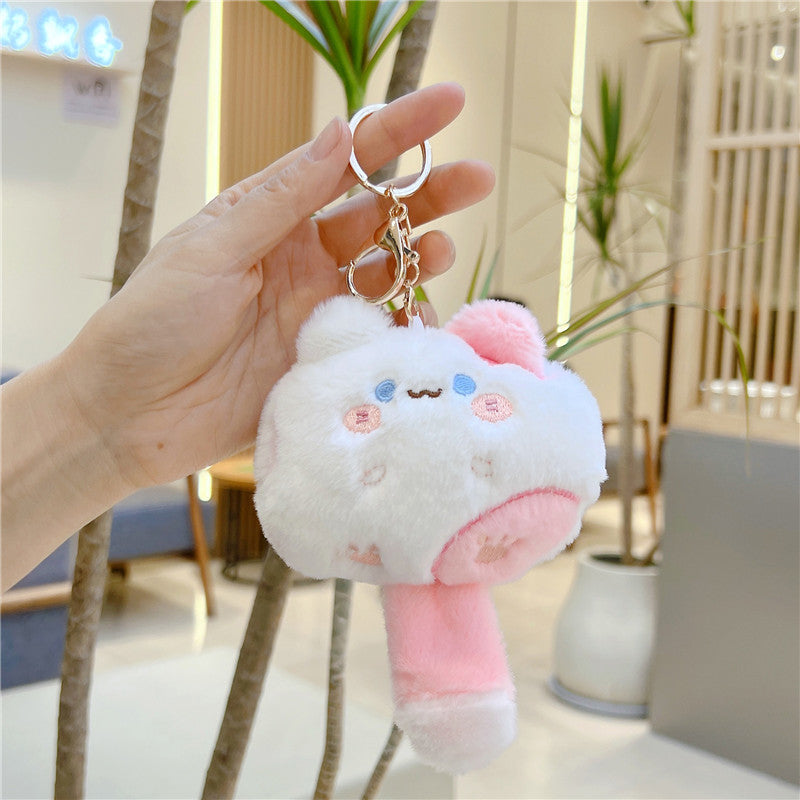 Meow Cat Soft Plush Keychain ( 1pc )