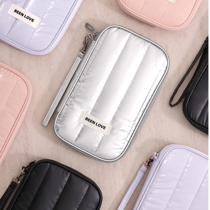 Metallic Finish Passport Travel Organiser Pouch ( 1pc )