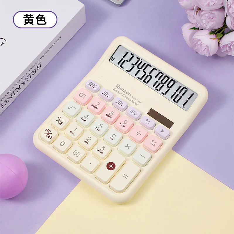 Pastel Aesthetic Calculator Solar / Battery Operated Big ( 1pc )