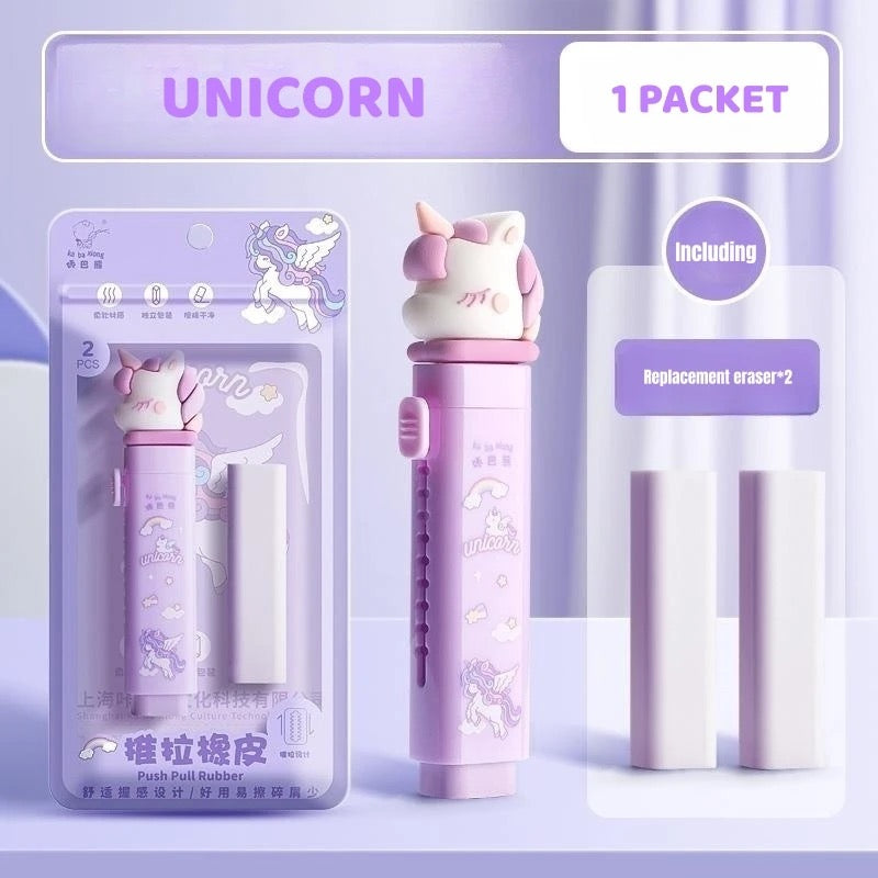 Unicorn Push Slide Eraser ( 1pc )