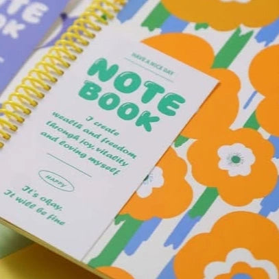Floral Botanical Spiral Notebook Diary A5 ( 1pc )