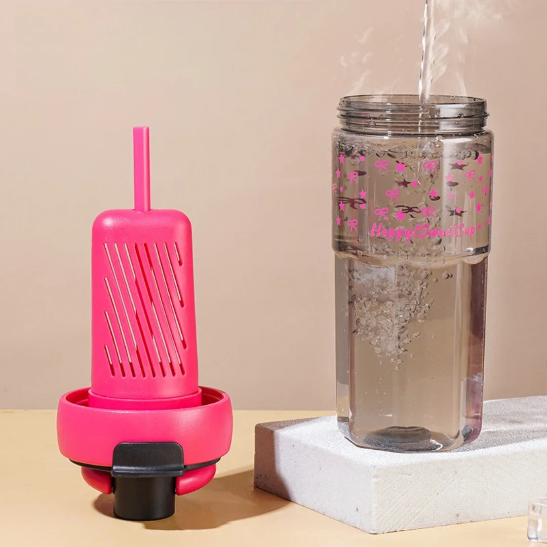 Pinteresty Bow Infuser Bottle Tumbler with Straw ( 1pc )