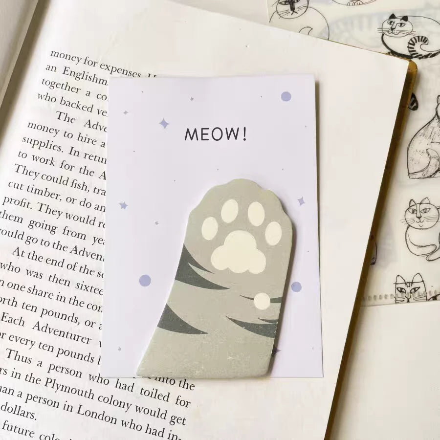 Meow Paw Series Self Adhesive Sticky Notes ( 1pc )