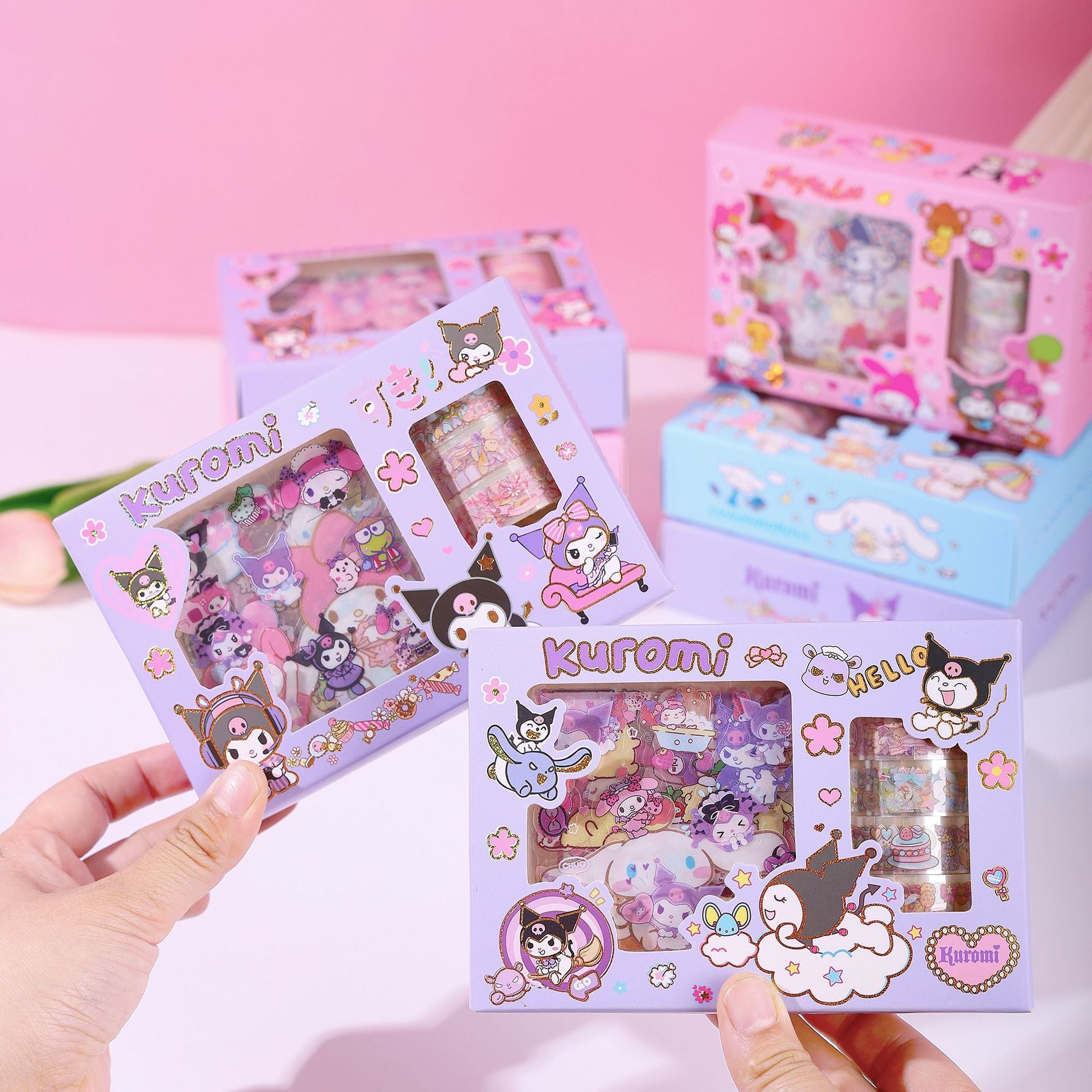 Sanrio Character Sticker Washi Tape Set ( 1 set )