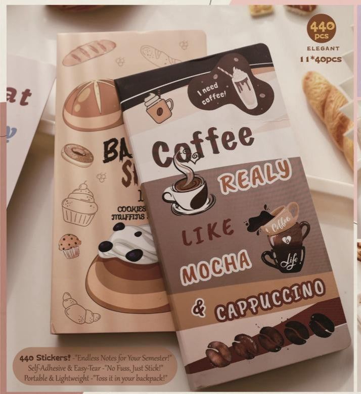Coffee Bakery Theme Sticky Notes Set ( 1pc )