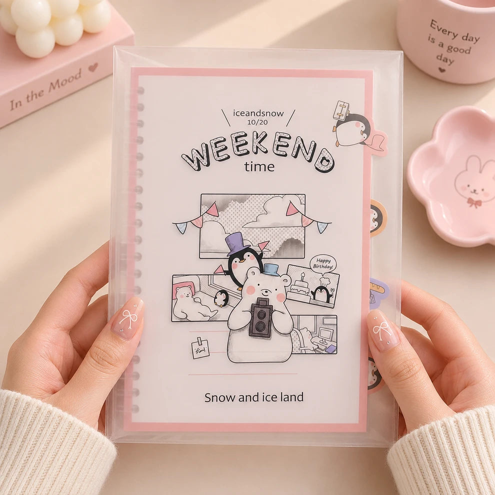 Weekend Time Binder Loose Leaf Spiral Notebook Diary ( 1pc )