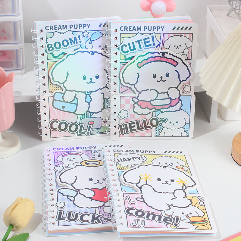 Puppy Holographic Spiral Notebook Diary ( 1pc )