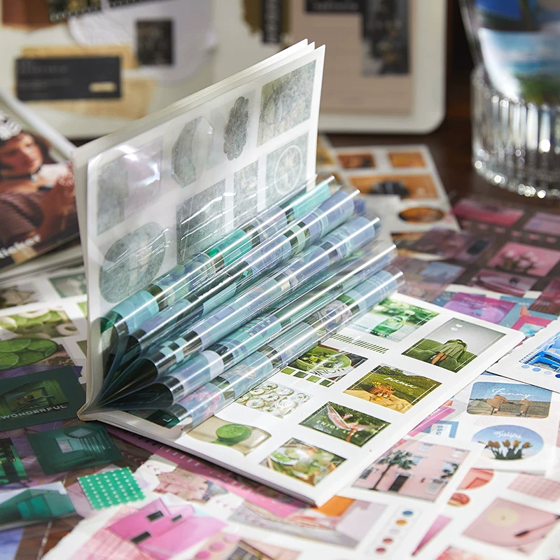 Aesthetic Deco Collage Journaling Scrapbooking Stickers Book ( 20 Sheets )