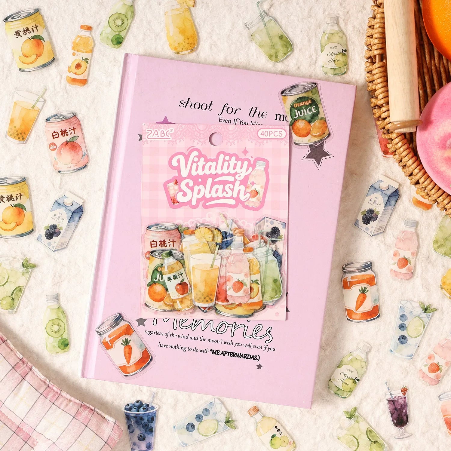Beverage Series Themed DIY Journaling & Decoration Stickers ( 40pcs )
