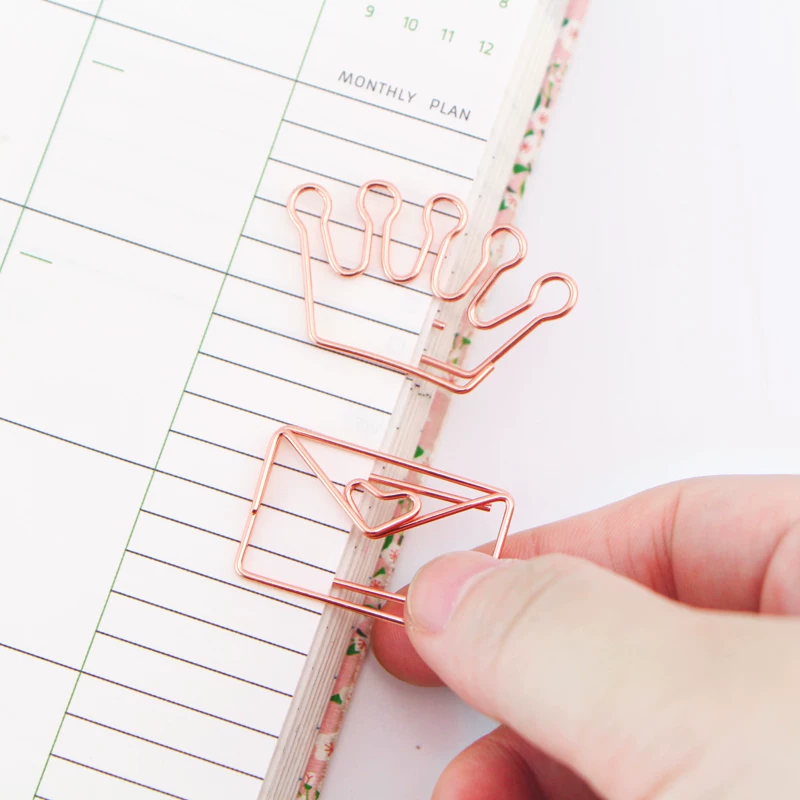 Aesthetic Paper Clip Bookmarks ( 8pcs )