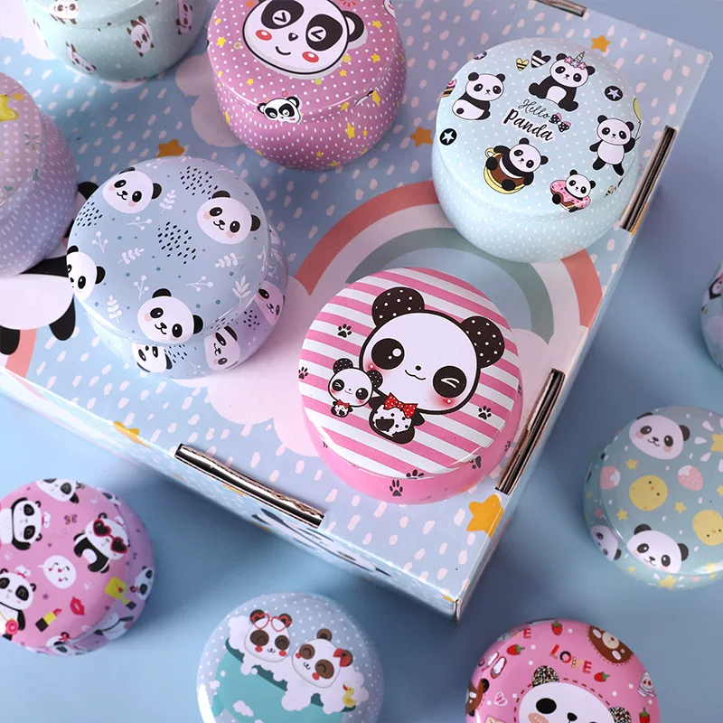 Panda Round Tin Storage Box ( 1pc )