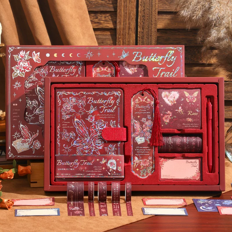 Rose & Butterfly Vintage Journaling Gift Set ( 1set )