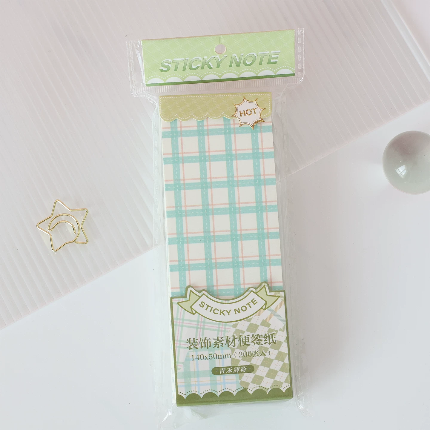 Aesthetic Grid Pattern Memo Pad Sheets ( 1pc )