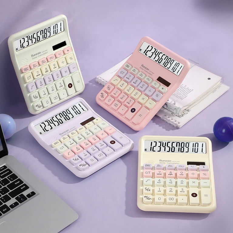 Pastel Aesthetic Calculator Solar / Battery Operated Big ( 1pc )