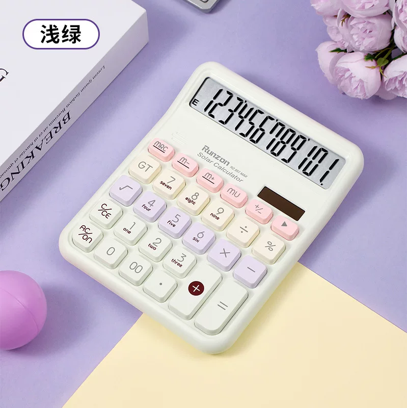 Pastel Aesthetic Calculator Solar / Battery Operated Big ( 1pc )