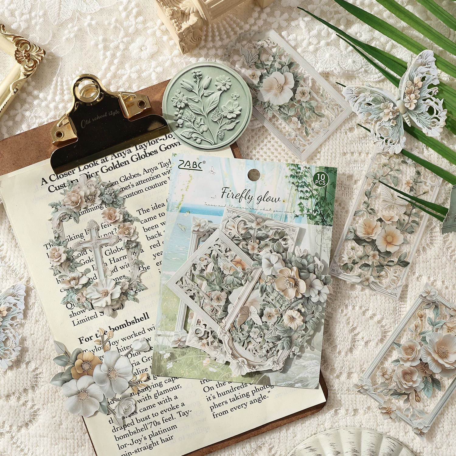 Hollowed-out Floral Series Journaling Scrapbooking Cutouts ( 10pcs )