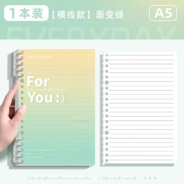 Pastel Gradient Spiral Notebook Diary A5 ( 1pc )