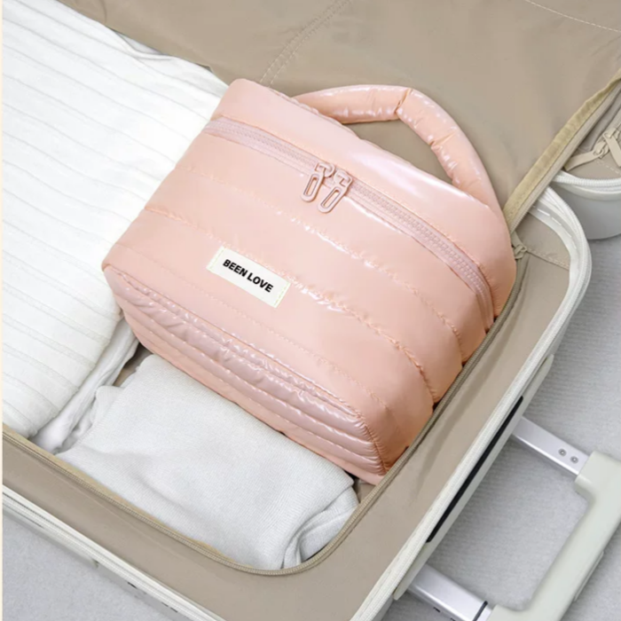 Metallic Finish Cosmetic Makeup Vanity Organizer Pouch ( 1pc )
