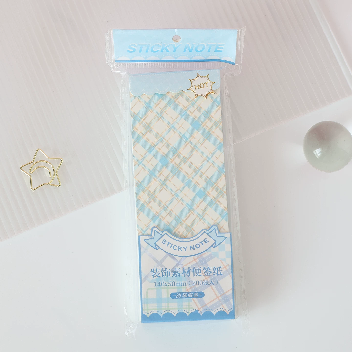 Aesthetic Grid Pattern Memo Pad Sheets ( 1pc )