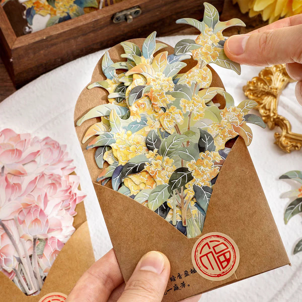 Elegant Floral Series Journaling Scrapbooking Cutouts ( 8pcs )