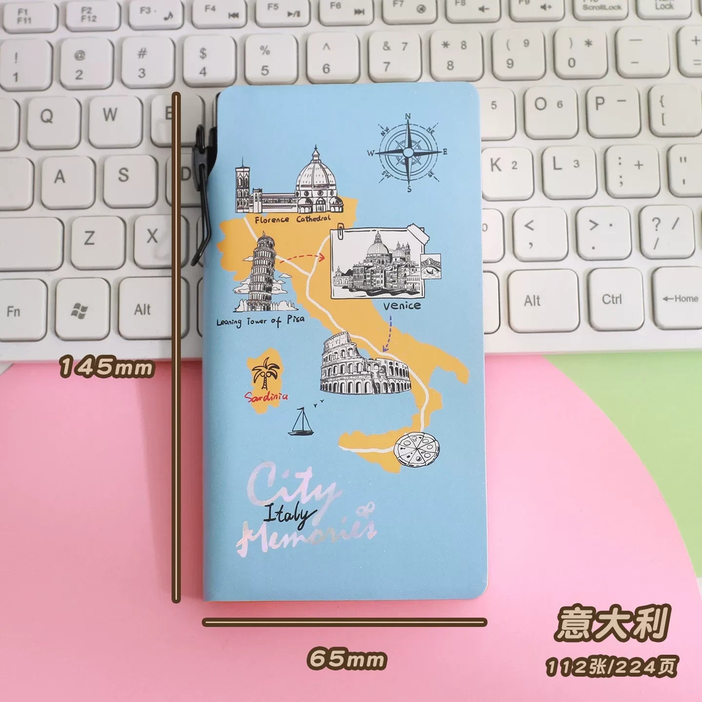 Travel Diary Notebook with Pen ( 1pc )