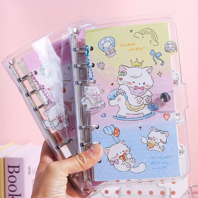 Kawaii Little Cat Binder Reusable Notebook Diary ( 1pc )