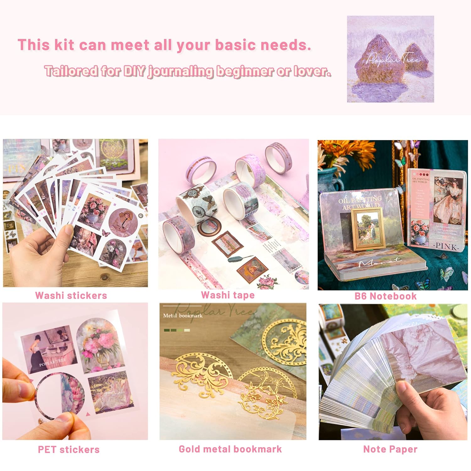 Oil Painting Art Journaling Scrapbooking Gift Set ( 1set )