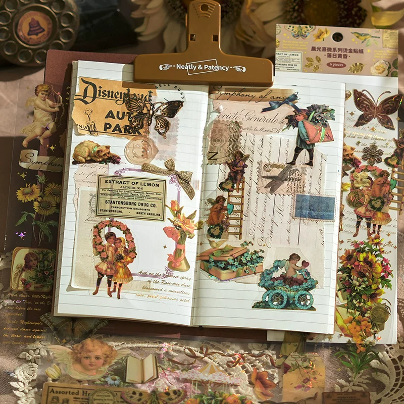 Morning Series Journaling Scrapbooking Sticker Sheets ( 6 sheets )
