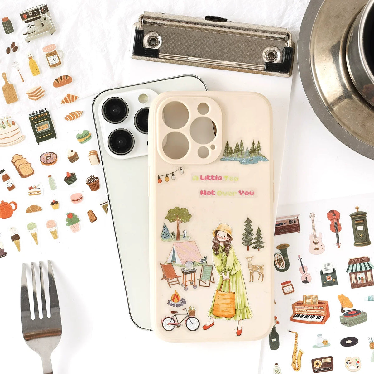 Little Joys of Life Series PET Journaling Scrapbooking Stickers Sheets ( 4 sheets )