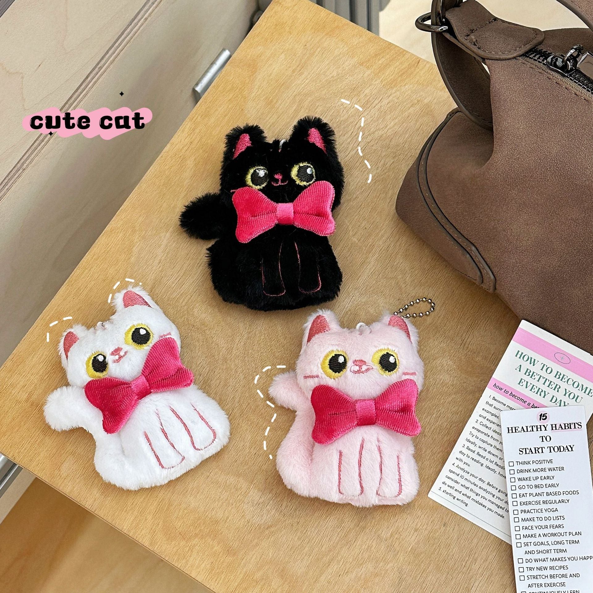 Princess Cat Plush Keychain ( 1pc )
