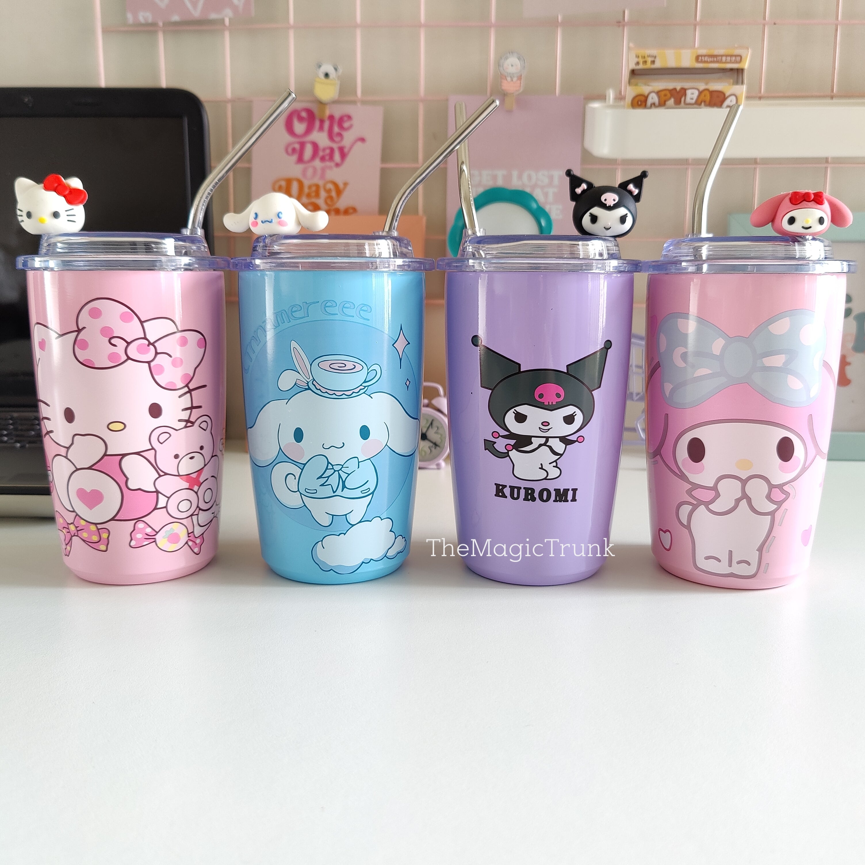 Sanrio Tumbler With Straw & Charm ( 1pc )
