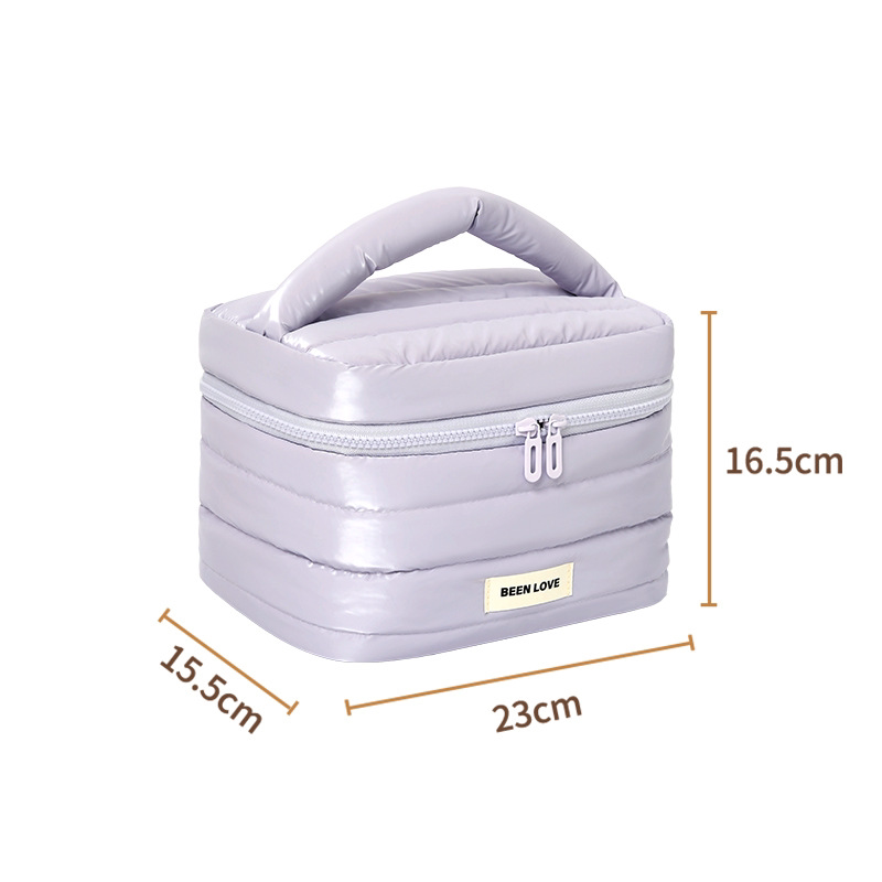 Metallic Finish Cosmetic Makeup Vanity Organizer Pouch ( 1pc )