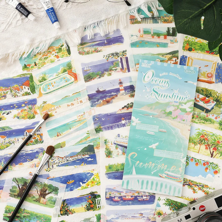 Seasonal Landscape PET Washi Journaling Scrapbooking Stickers Book ( 1pc )